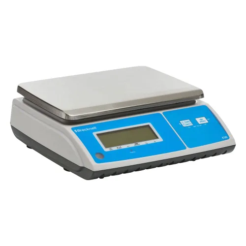 Vista 5 de Brecknell Báscula digital modelo 430 para control de porciones, color blanco/plateado/azul, capacidad de 15 libras (430-15)