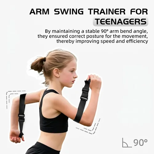 Vista 5 de Entrenador de columpio de brazo para jóvenes, brazos ajustables de nailon para correr de 90 grados