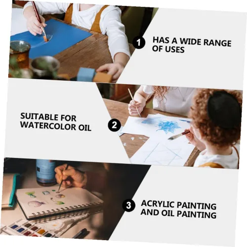 Vista 3 de NUOBESTY Juego de 9 pinceles de acuarela para pintura de detalles para arte en miniatura, bolígrafos de dibujo de acuarela profesionales