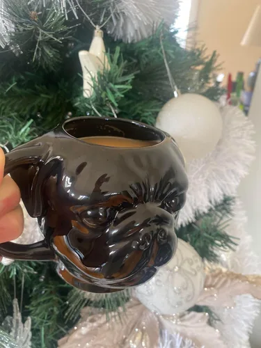 Vista 3 de Taza de café en forma 3D - Regalo de lujo para los amantes de los pug