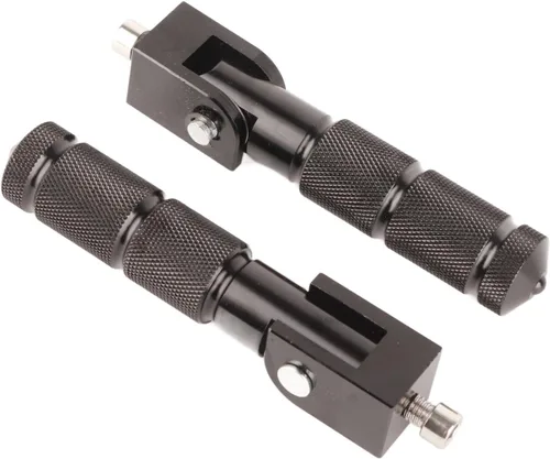 Vista 8 de Estriberas de aluminio, 2 piezas, 8MM universal, 90 grados plegables, negro, 5 1 pulgadas