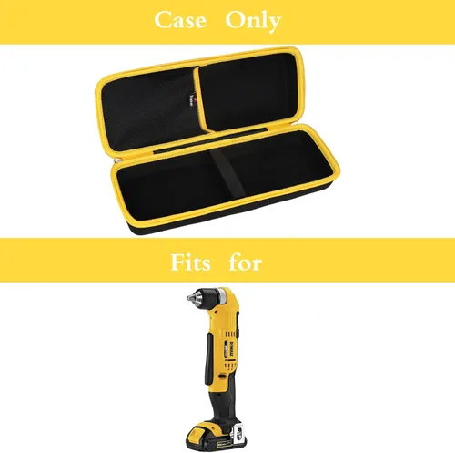 Vista 7 de Mchoi Estuche de almacenamiento rígido para taladro inalámbrico DEWALT 20V MAX en ángulo recto DCD740C1 / DCD740B, solo funda