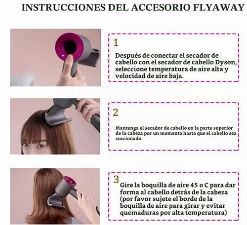 Vista 5 de Accesorio de boquilla anti-vuelo para secador de pelo Dyson Supersonic HD01 HD02 HD03 HD04 HD08