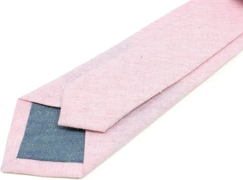 Vista 20 de Corbata delgada de algodón cambray para hombre, estilo desgastado texturizado - 2 1/2 pulgadas de ancho