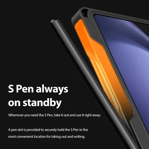 Vista 3 de araree Nukin 360 P - Funda para Samsung Galaxy Z Fold 5 con ranura para S Pen y protección de bisagra, cubierta protectora ligera de policarbonato