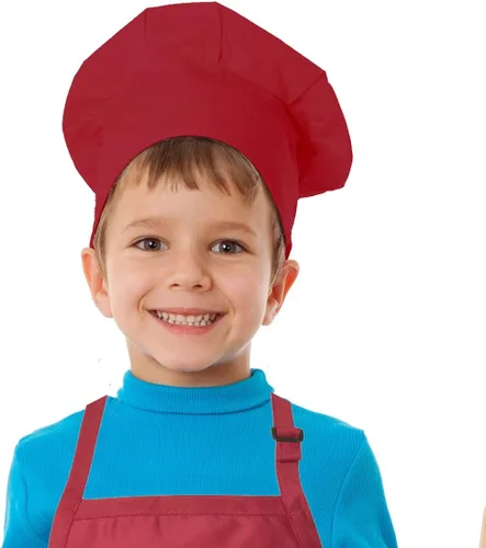 Vista 2 de Sombrero de chef personalizado para niños, sombrero ajustable bordado personalizado para niños pequeños y niños de 3 a 13 años, mezcla