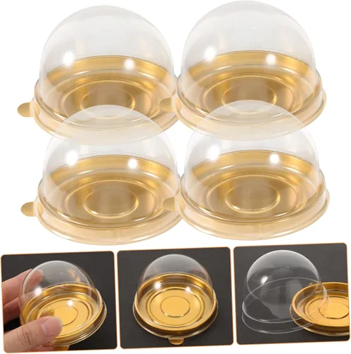 Vista 5 de Didiseaon Cajas pequeñas ligeras para tartas, contenedores de mousse, suministros de panadería, cajas de magdalenas a granel
