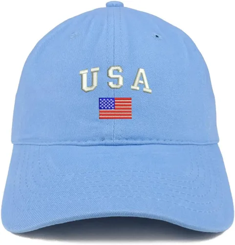 Vista 4 de Gorra patriótica bordada con bandera estadounidense y Estados Unidos Negro