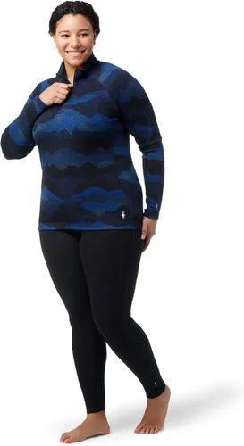 Vista 2 de Smartwool Capa base de lana merino térmica clásica para mujer, talla grande, cremallera de un cuarto (ajuste delgado)