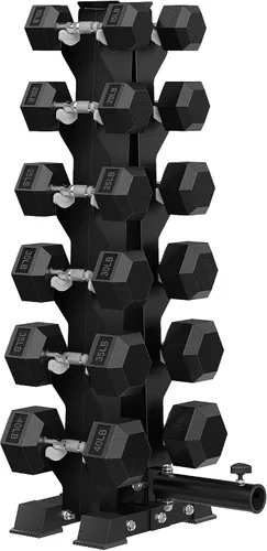 Vista 21 de HANDBODE Dumbbell Set with A-Frame Rack, Rubber Coated Dumbbells 260-600 lb