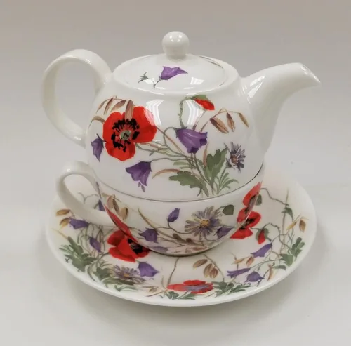 Vista 2 de Roy Kirkham Té para una tetera con taza de té y platillo - Prado inglés