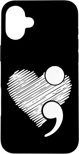 Vista 23 de Suicide Awareness - Suicide Prevention Heart Semicolon Gift Case for iPhone 17