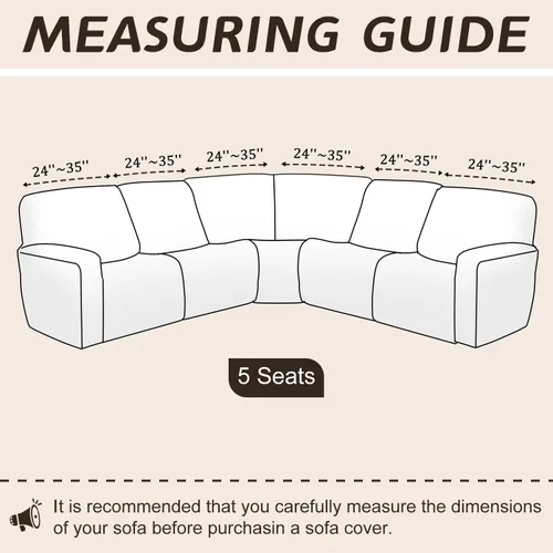 Vista 15 de Arfntevss Fundas de sofá seccional reclinable de terciopelo, Funda de sofá seccional de esquina para sofá reclinable, Funda elástica suave