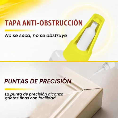 Vista 5 de Superpegamento Grueso CA Transparente de 30 Gramos (1.06 oz), Superpegamento de Cianoacrilato Instantáneo de Servicio Pesado para Plástico Cerámica