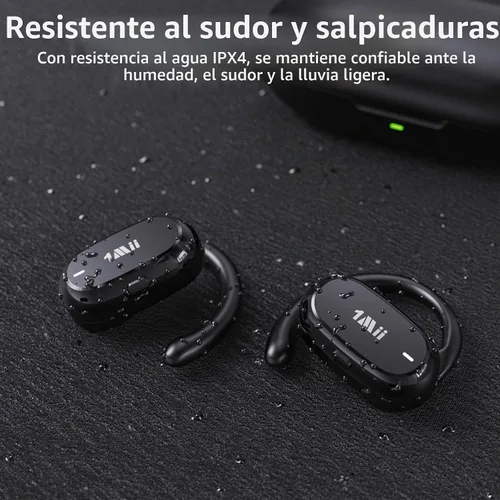 Vista 7 de 1Mii Auriculares E35 de oreja abierta, auriculares Bluetooth 6.0 verdaderamente inalámbricos, ganchos ajustables para todas las formas de oído