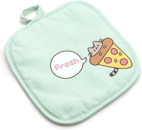 Vista 2 de Pusheen The Cat - Juego de cocina de 3 piezas, soporte para ollas, manopla de horno y toalla