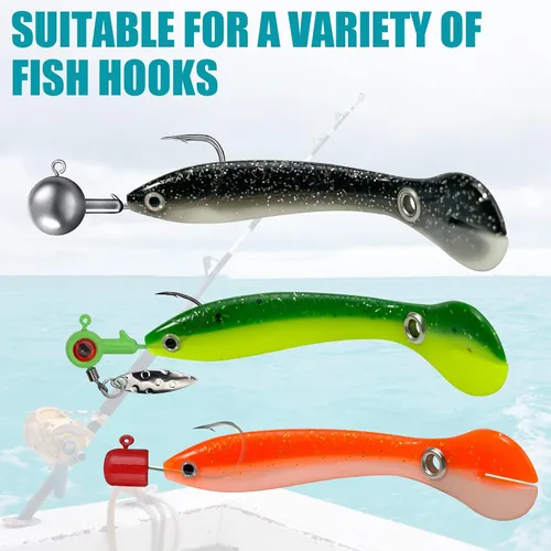 Vista 8 de Soft Bionic - Señuelo de pesca – 10 cebo de natación de plástico suave para lubina, agua dulce y agua salada