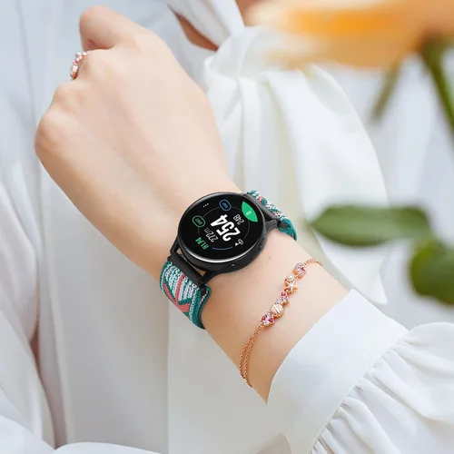 Vista 6 de Paquete de 5 correas elásticas de nailon compatibles con pulseras de 0.787 in