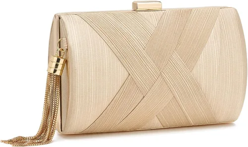 Vista 13 de Bolso de mano para mujer, bolso de noche con flecos, bolso de mano para mujer, bolso de mano de boda, bolso de mano con cadena, bolso cruzado