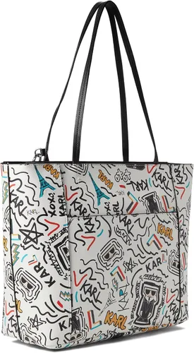 Vista 2 de Karl Lagerfeld Paris Adele Tote Blanco Combo Talla única Blanco White Combo