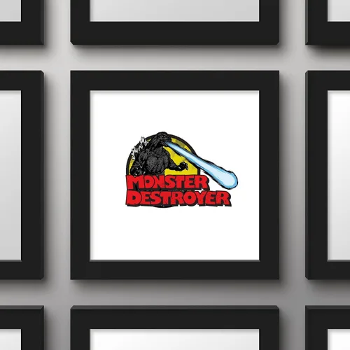 Vista 2 de Trends International Gallery Pops Godzilla - Póster de pared de destructor de monstruos, 12.00 x 12.00 pulgadas, versión de marco negro