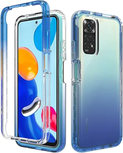 Vista 234 de Pzwoxukhov Funda para Xiaomi Poco M3 M2010J19CG M2010J19CI Caso, alta transparencia, color degradado, funda de absorción de impactos anticaída