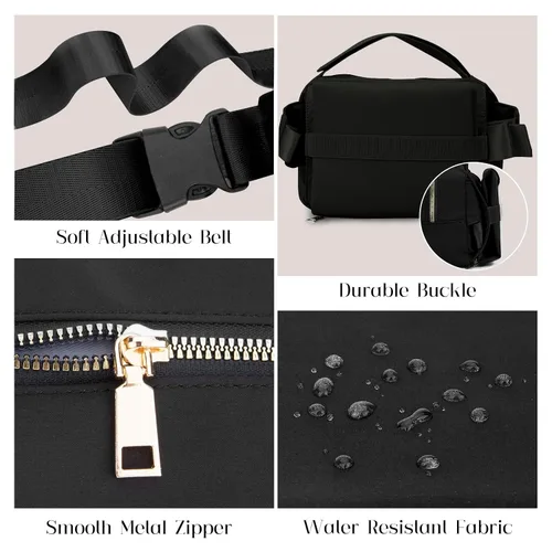 Vista 7 de printe Bolso pequeño para pañales con cambiador portátil, bolsa de cintura para mujer con bolsillo para toallitas para viajes, paquete divertido