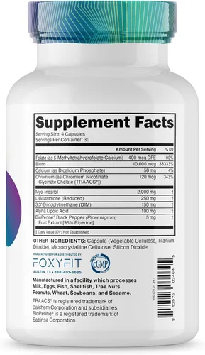 Vista 3 de Foxy Fit - Suplemento vitamínico y hormonal Essential Balance para mujeres – Antioxidante, piel y cabello saludables para uso diario* (30 porciones)