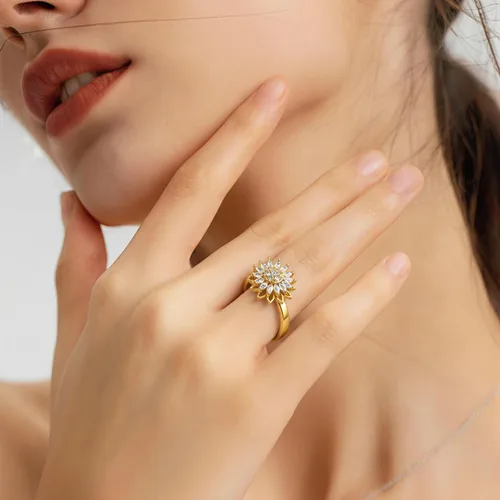 Vista 55 de Anillo de plata de ley 925, minimalista, ajustable, hecho a mano, para mujeres y niñas