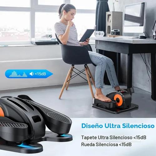 Vista 3 de GUGTTR Máquina elíptica debajo del escritorio, ejercitador eléctrico