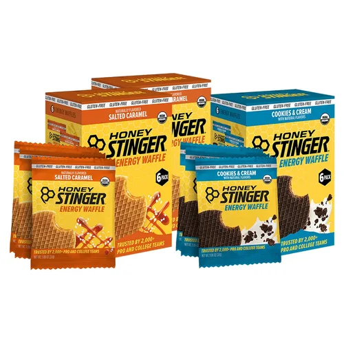 Vista 8 de Honey Stinger Gofle de arce de mantequilla de almendra orgánica, estroopwafel energético para ejercicio, resistencia y rendimiento, nutrición