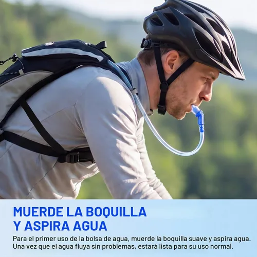 Vista 4 de KUYOU Running Hydration Vest - Lightweight Insulated Hydration Backpack with 2L Water Bladder, Adjustable Chest Straps and Reflective Water Backpack