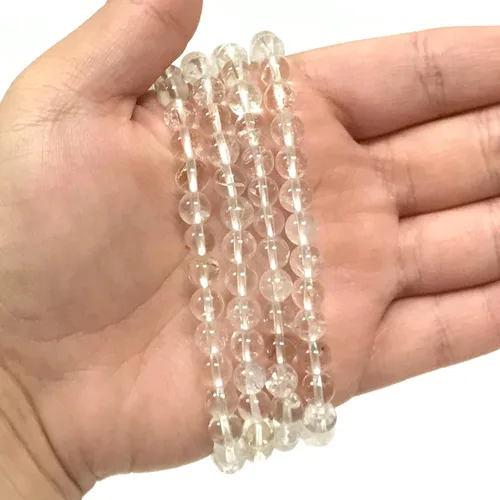 Vista 79 de Gem Avenue Handmade Round Bead Stretch Bracelet Unisex Natural Stone Beaded Jewelry for Men & Women, Elastic Wristband for Daily Wear