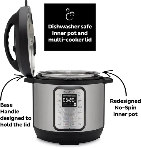 Vista 7 de Instant Pot DUO PLUS Mini 3 cuartos de cocina eléctrica de 9 cuartos de 9 cuartos, cocina lenta, olla de arroz, fabricante de yogurt, olla de huevo