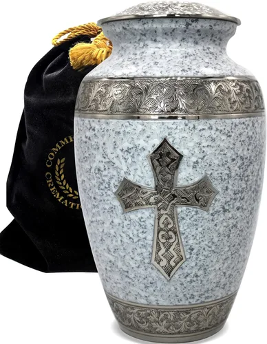 Vista 24 de Urna de cremación de cruz negra para cenizas hombre adulto – Urnas de cremación personalizadas para cenizas humanas, urnas decorativas para hombre