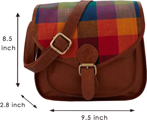 Vista 8 de FINELAER Bolso bandolera de cuero vintage