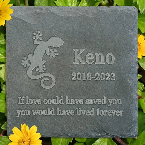 Vista 19 de Regalo de piedra conmemorativa para mascotas, lápida conmemorativa de jardín, marcador de tumba de toro, lápida de condolencia, regalo personalizado