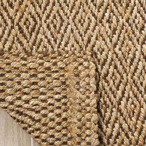 Vista 5 de SAFAVIEH Natural Fiber Collection - Alfombra decorativa de 2 x 3 pies, natural y marrón, hecha a mano con flecos, ideal para zonas de alto tráfico