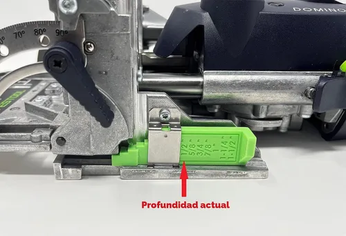 Vista 2 de Medidor de espesor para Festool Domino DF 500 (imperial/pulgadas)