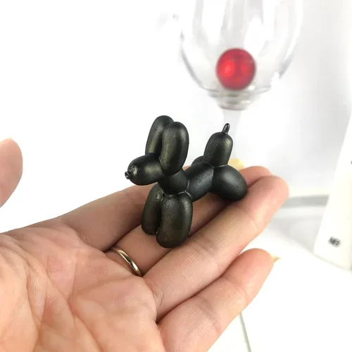 Vista 4 de Molde de silicona para perros con globos, 2 moldes de resina para perros en 3D, lindo molde de silicona para perros y cachorros para decoración