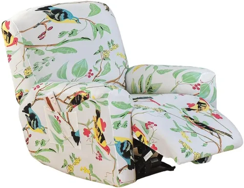 Vista 46 de Fundas elásticas para sillas reclinables, 4 piezas, fundas estampadas Lazyboy para sillón reclinable Lazyboy, funda de elastano suave para silla