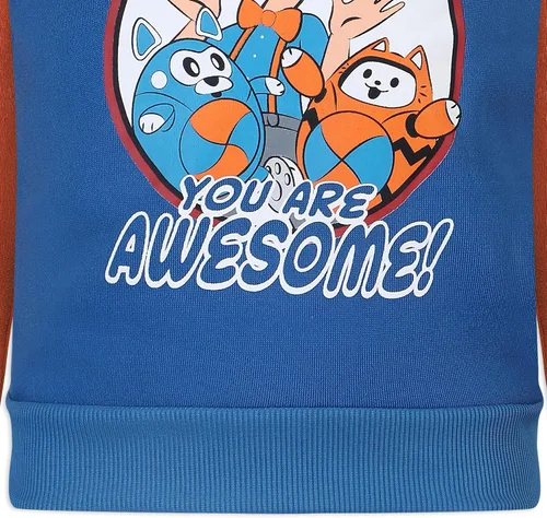 Vista 5 de Blippi Conjunto de sudadera y pantalones con capucha para niños pequeños - AzulNaranja