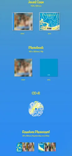 Vista 4 de DREAMUS Kep1er Doublast - Juego de 2 fundas para CD+1p Poster+16p PhotoBook+2p PhotoBook+2p PhotoCard+1p Postal + Seguimiento sellado