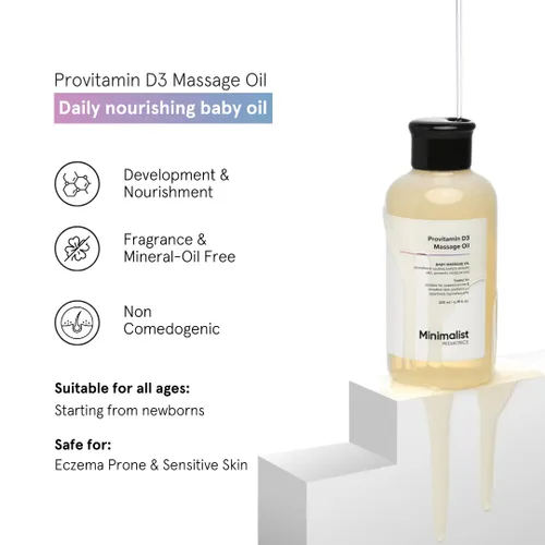 Vista 5 de Minimalist Aceite de masaje para bebés con provitamina D3