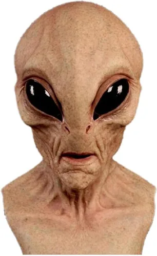 Vista 9 de Máscara de alienígena de látex para disfraz de cabeza completa, disfraz extraterrestre para Halloween, carnaval, fiesta de disfraces
