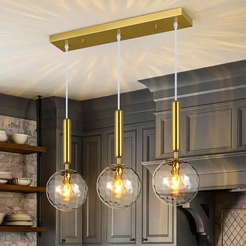 Vista 21 de Lámpara Colgante Negra Moderna Accesorio de Luz Colgante para Isla de Cocina de Mediados de Siglo con Lámpara Colgante de Globo Iluminación Colgante