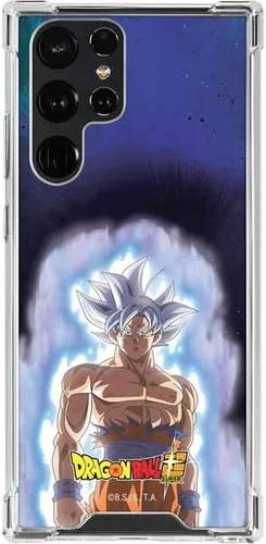 Vista 10 de Skinit Funda transparente compatible con Galaxy S22 Ultra, diseño oficial de Dragon Ball Super Goku
