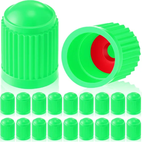 Vista 17 de Outus 20 piezas de tapas de vástago de válvula de neumático, tapas de neumático de plástico universales negras para bicicleta, bicicleta, autos