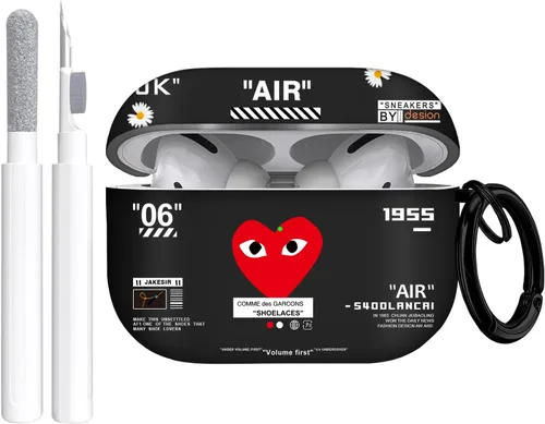 Vista 27 de Gedicht Funda para Airpods Pro, lindo diseño de fútbol de TPU suave fundas para Airpods Pro 1ª generación, a prueba de golpes para Airpods Pro 2019
