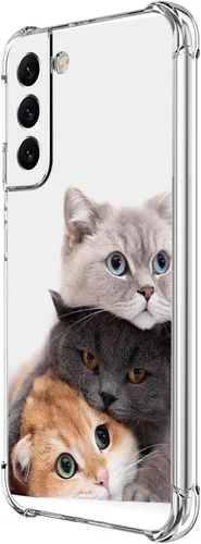 Vista 16 de Funda para Galaxy S22 Plus, protección contra caídas de rosas y mariposas azules, a prueba de golpes, de cuerpo completo, resistente a los arañazos